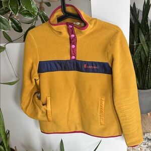Cotopaxi Mustard Yellow Fleece Snap Pullover
